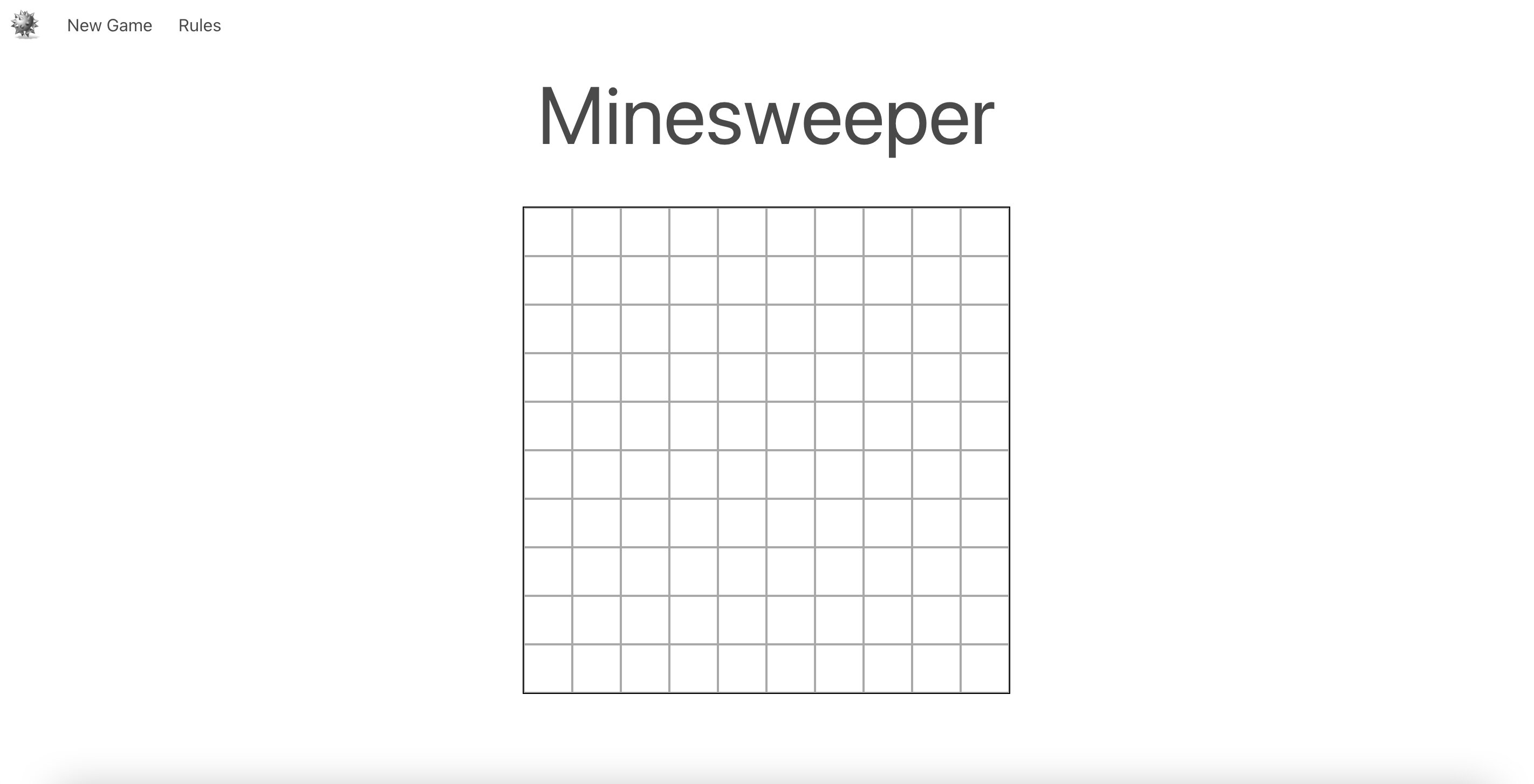 Minesweeper game screenshot